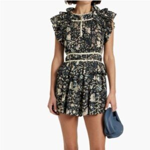 Ulla Johnson Floral Print Ruffle Romper